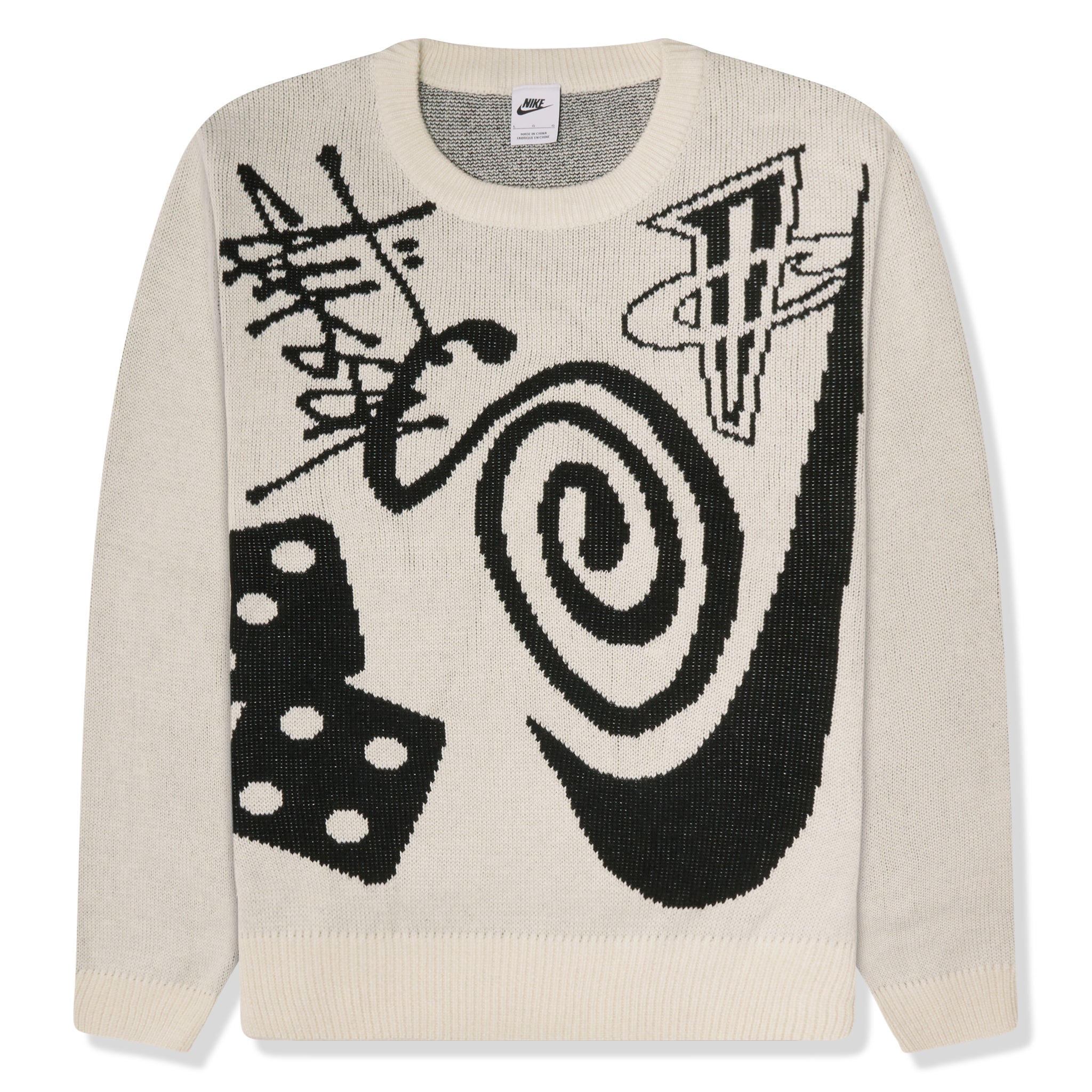 Front view of Nike x Stussy Natural Sweatshirt DR2893-238